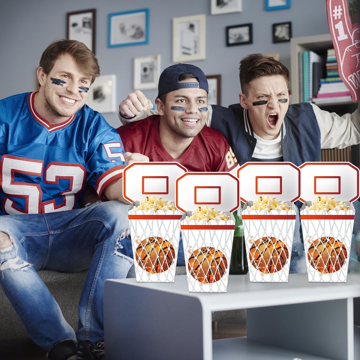 Sports party popcorn box craft box for gifts