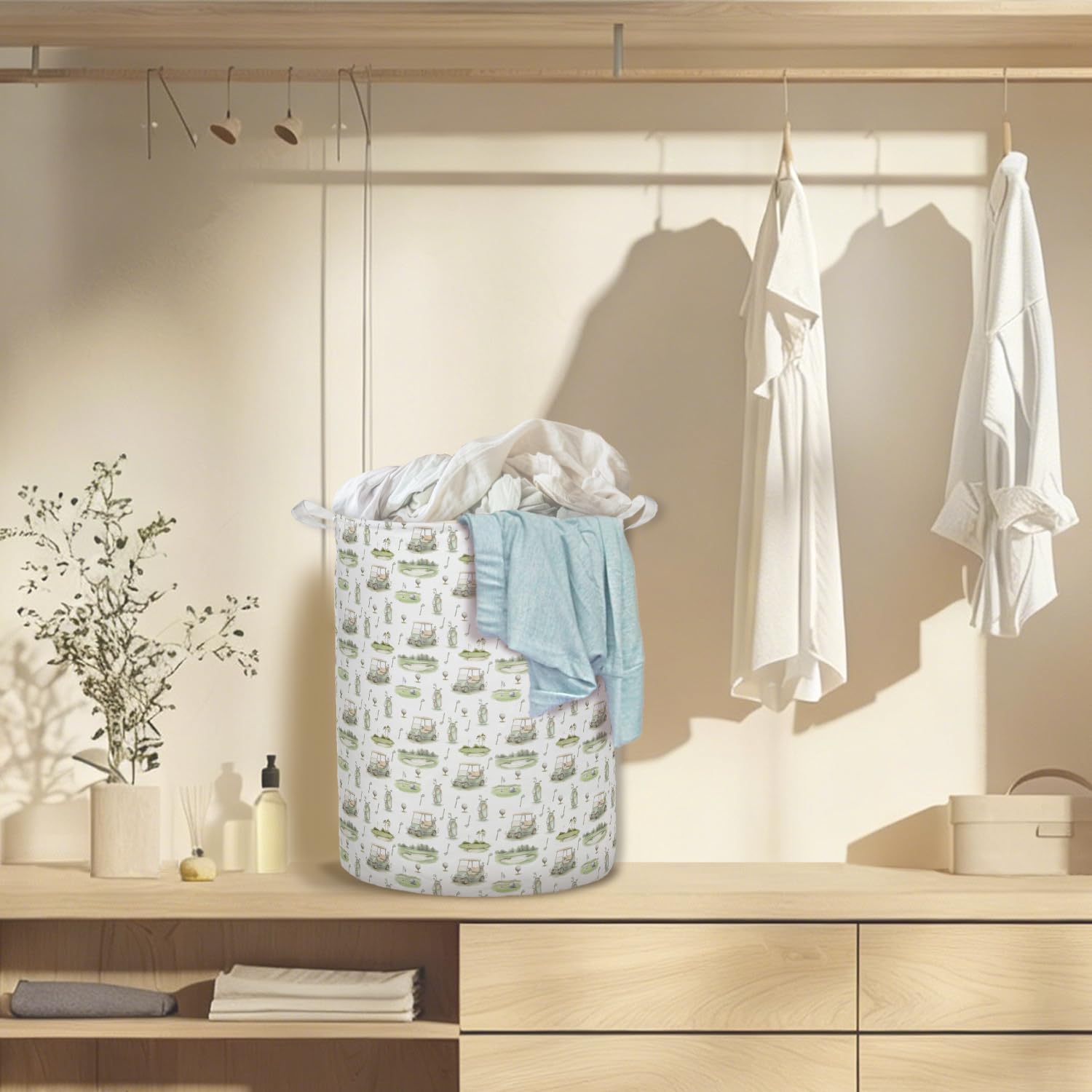 Portable laundry organizer for kids bedroom and bathroom