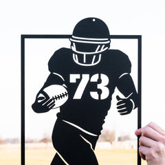 Sports team name sign made in Michigan from U.S. materials