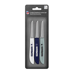 Dallas Cowboys paring knives 3-pack with team logo on handle