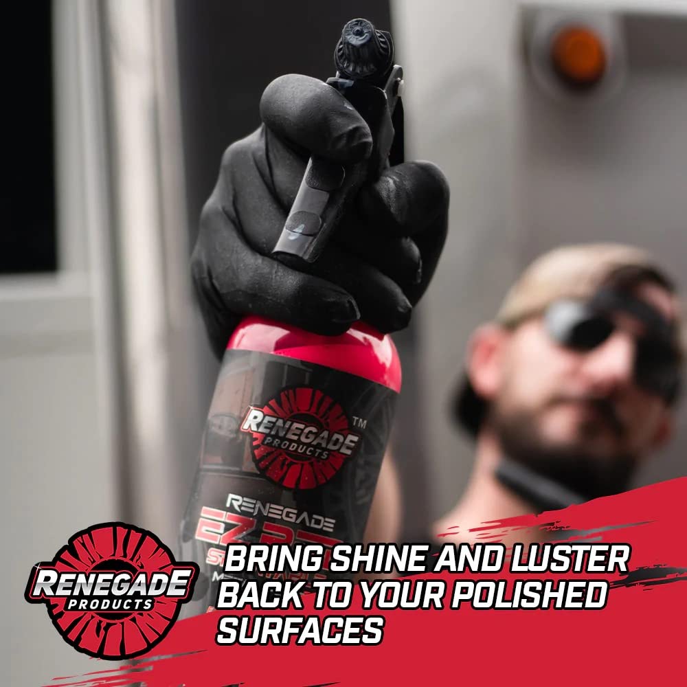 Polishing aluminum surface with Renegade EZ Red Sprayable Metal Polish