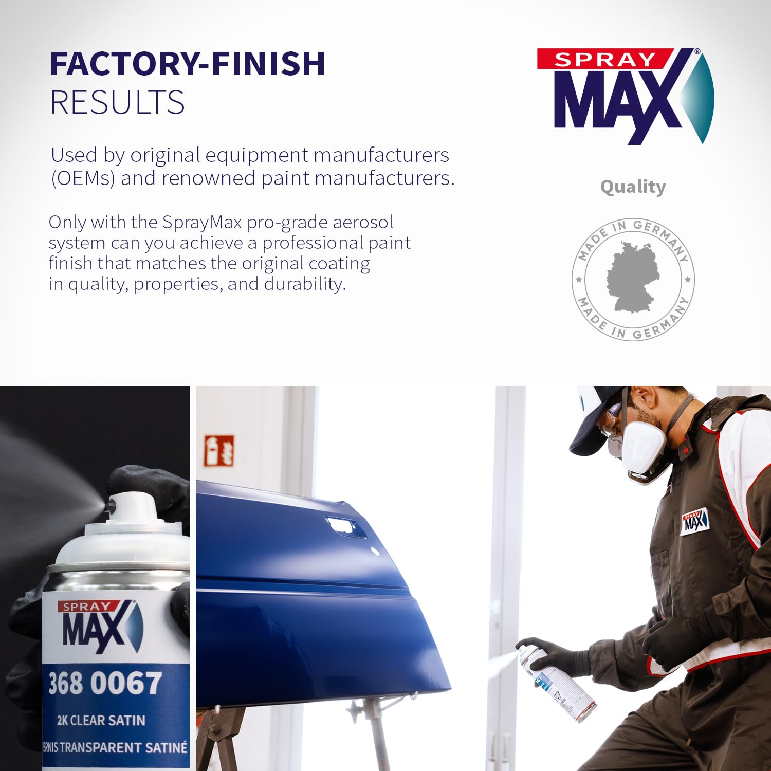 Ready to use SprayMax 2K clear coat from can