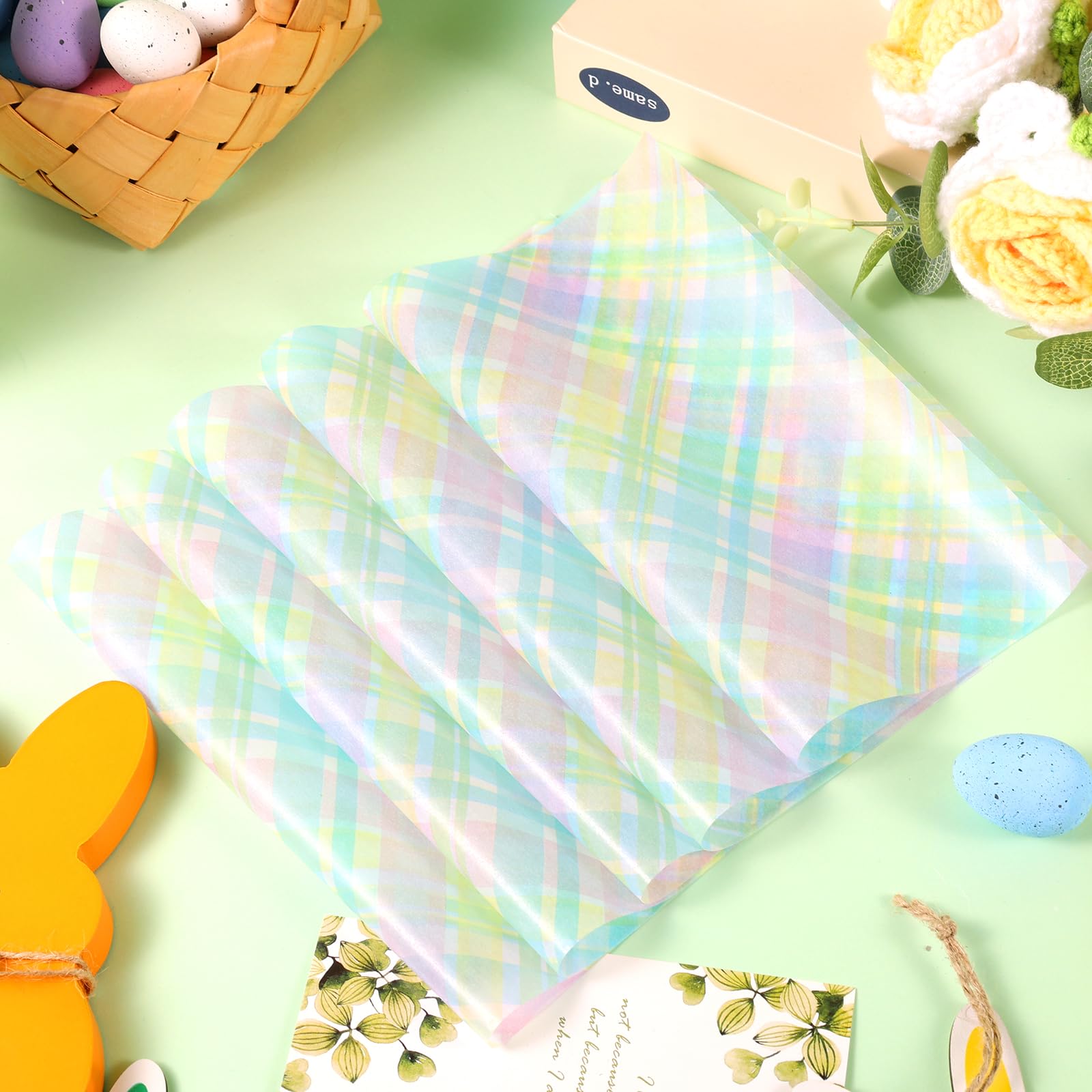 Spring buffalo plaids wax deli paper for food wrapping