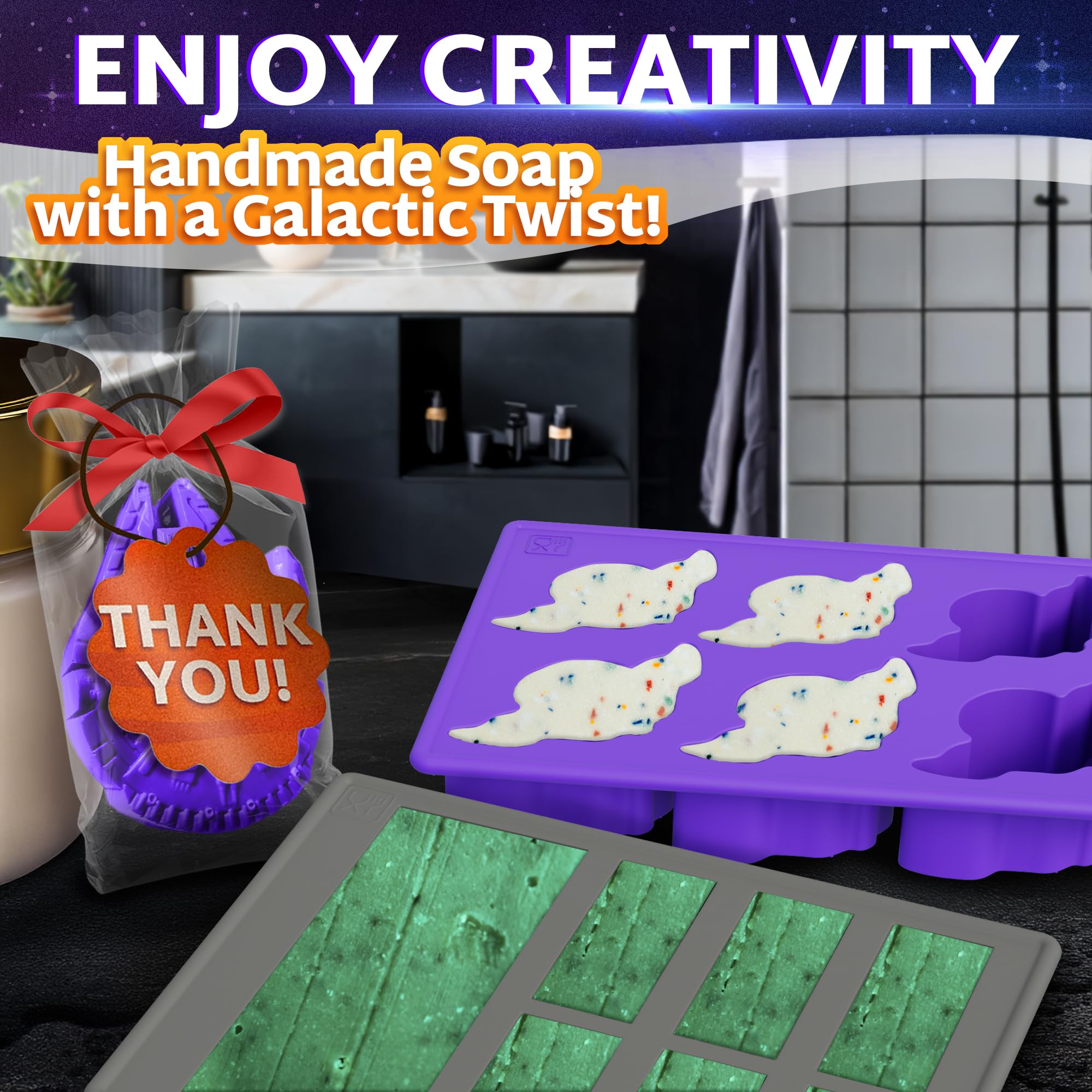 Spring party space cubes in packaging view