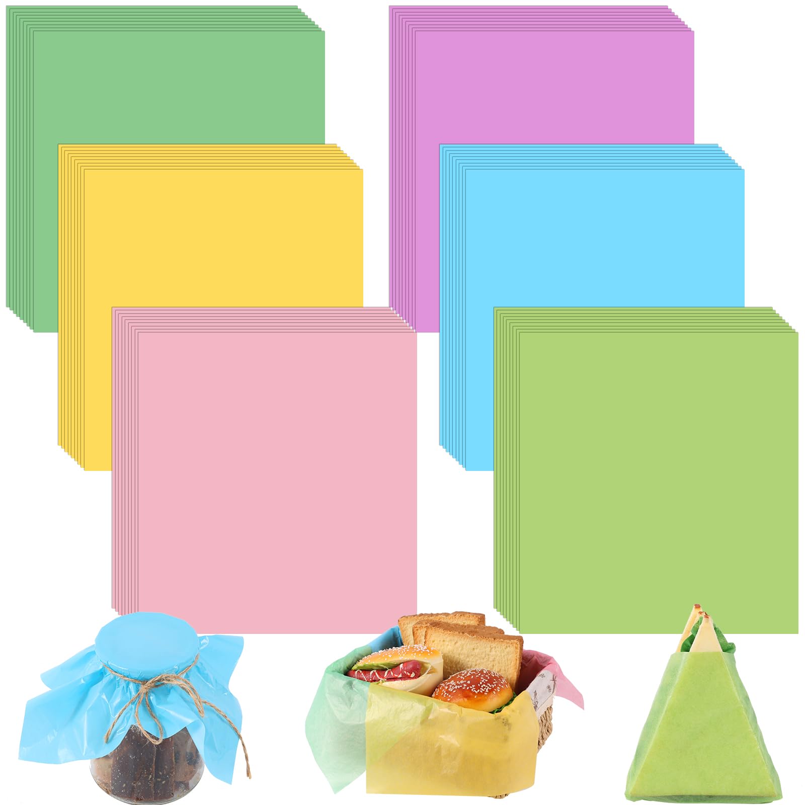 Spring Pastel Color Wax Paper 300 Sheets Easter deli wrap