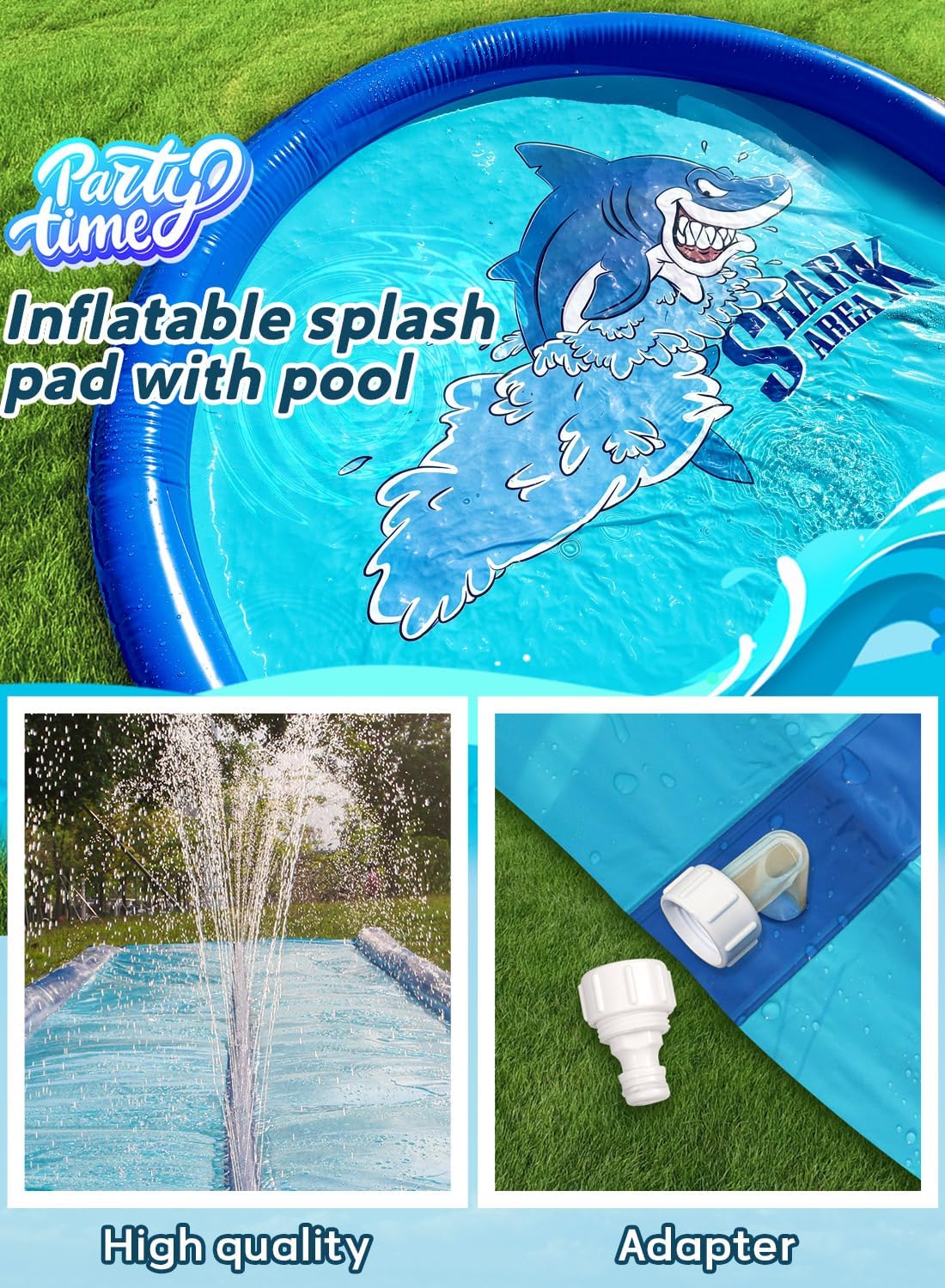 Backyard setup of Spring Water Slip and water Slide