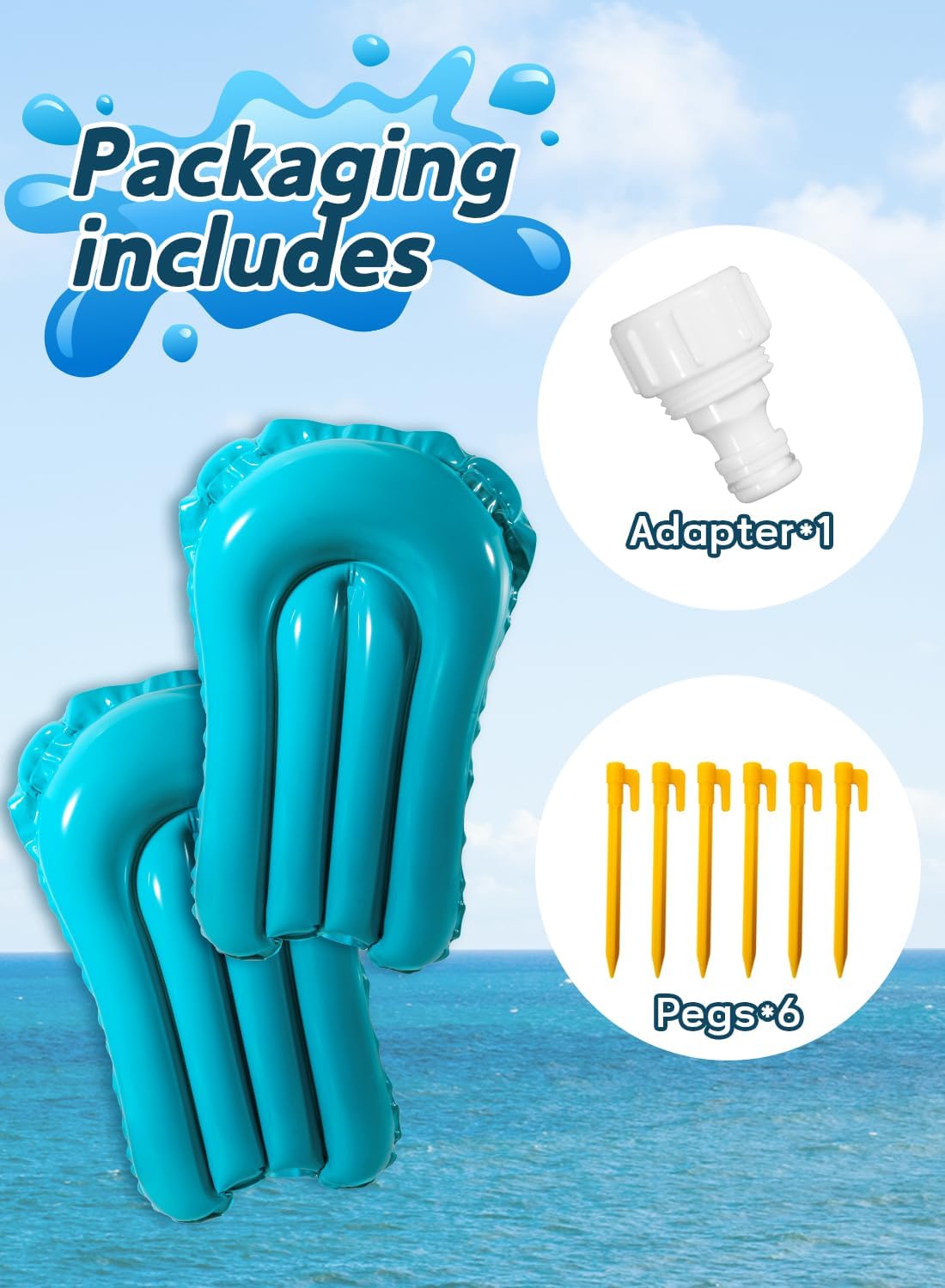 Sprinkler ports on Spring Water Slip and water Slide