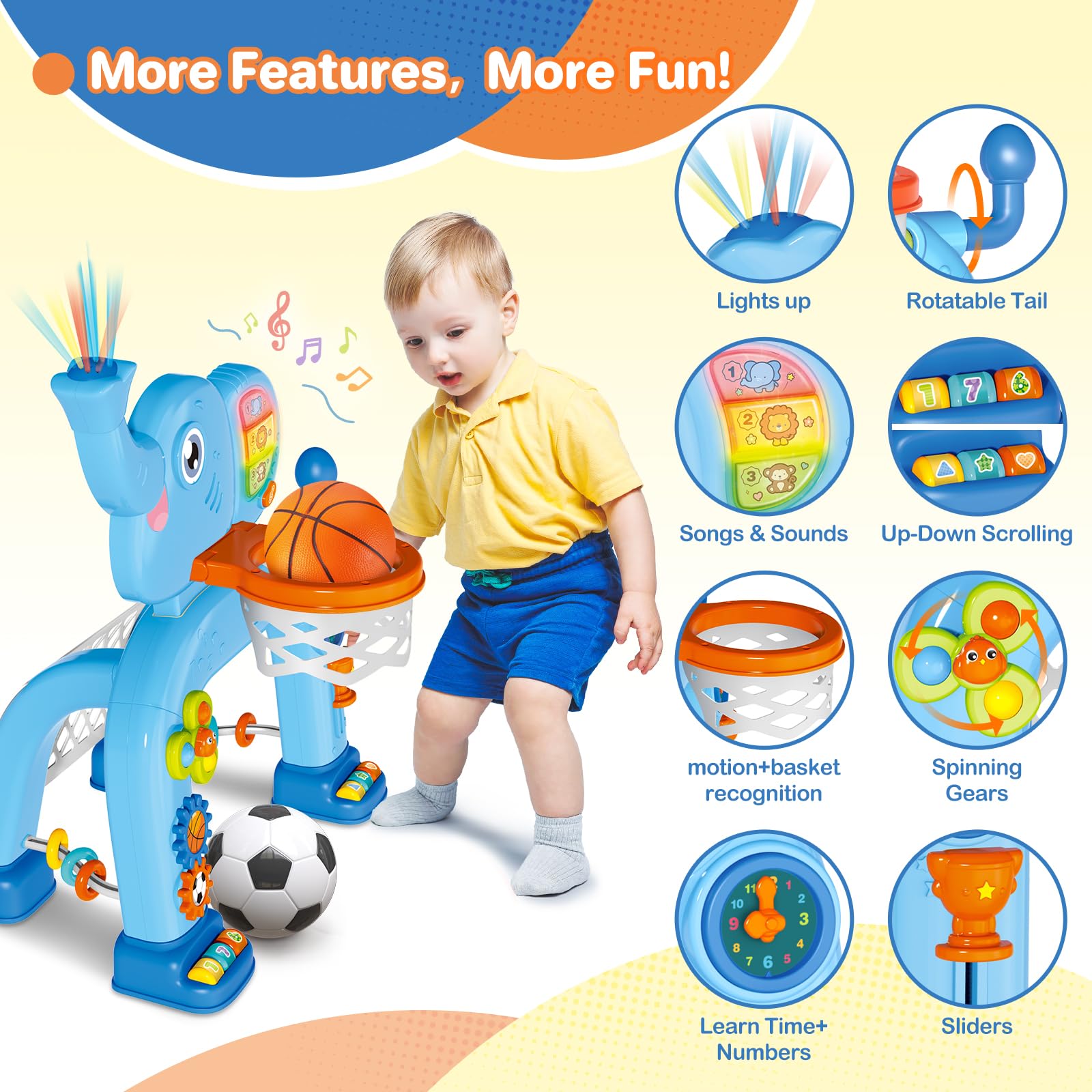 SpringFlower toddler soccer goal and hoop playset