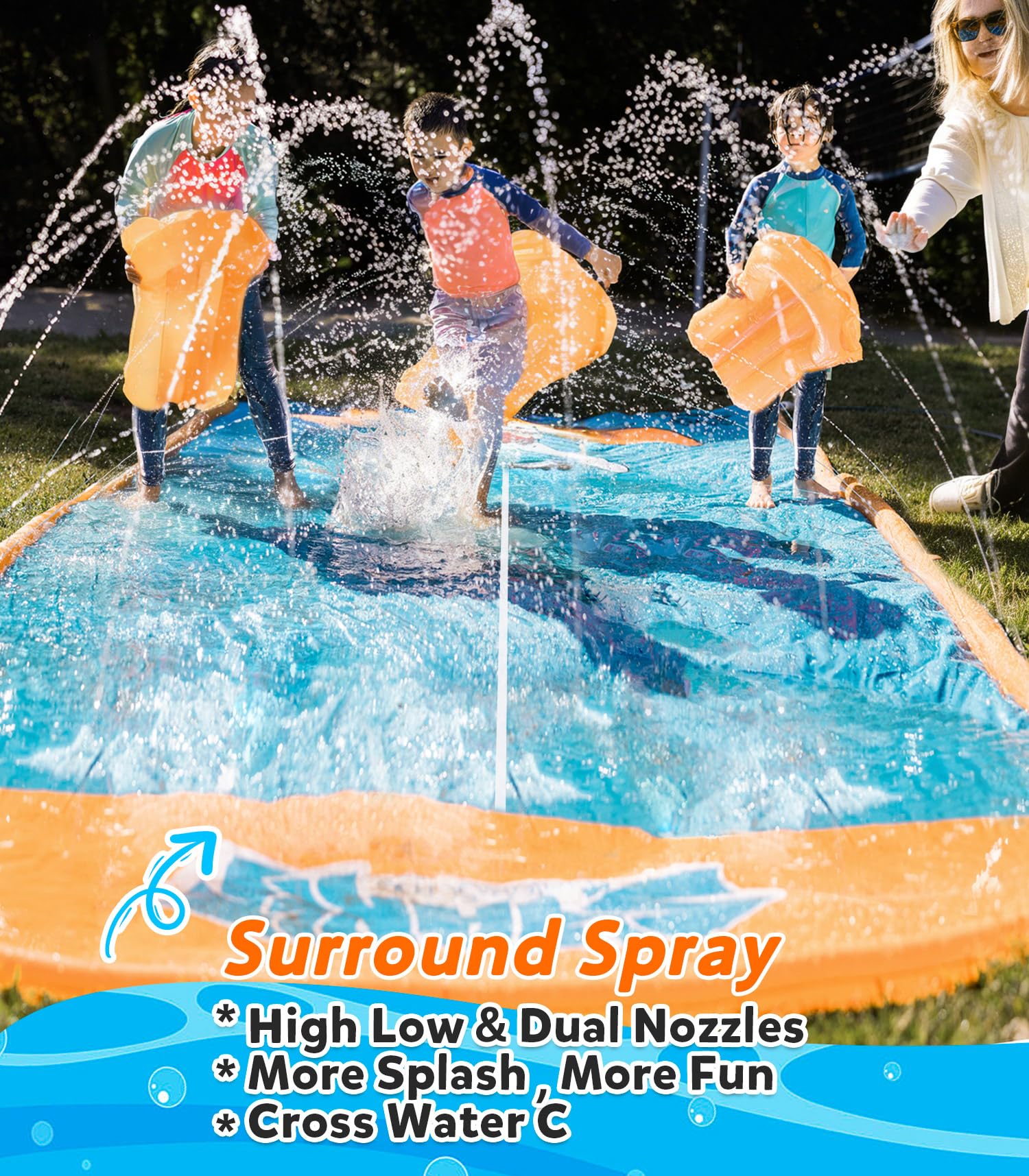 Shark design option on the water slide
