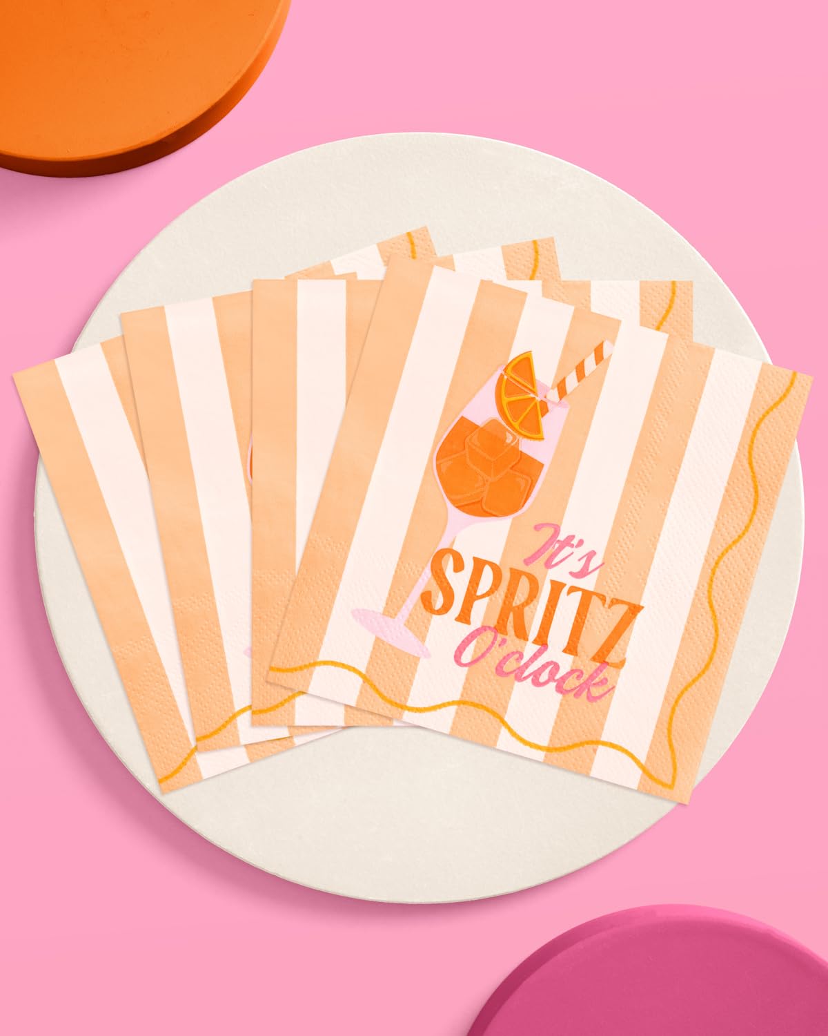 Spritz O'Clock napkins 5 inch square party decor