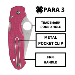 Spyderco Para 3 folding knife ambidextrous thumb hole