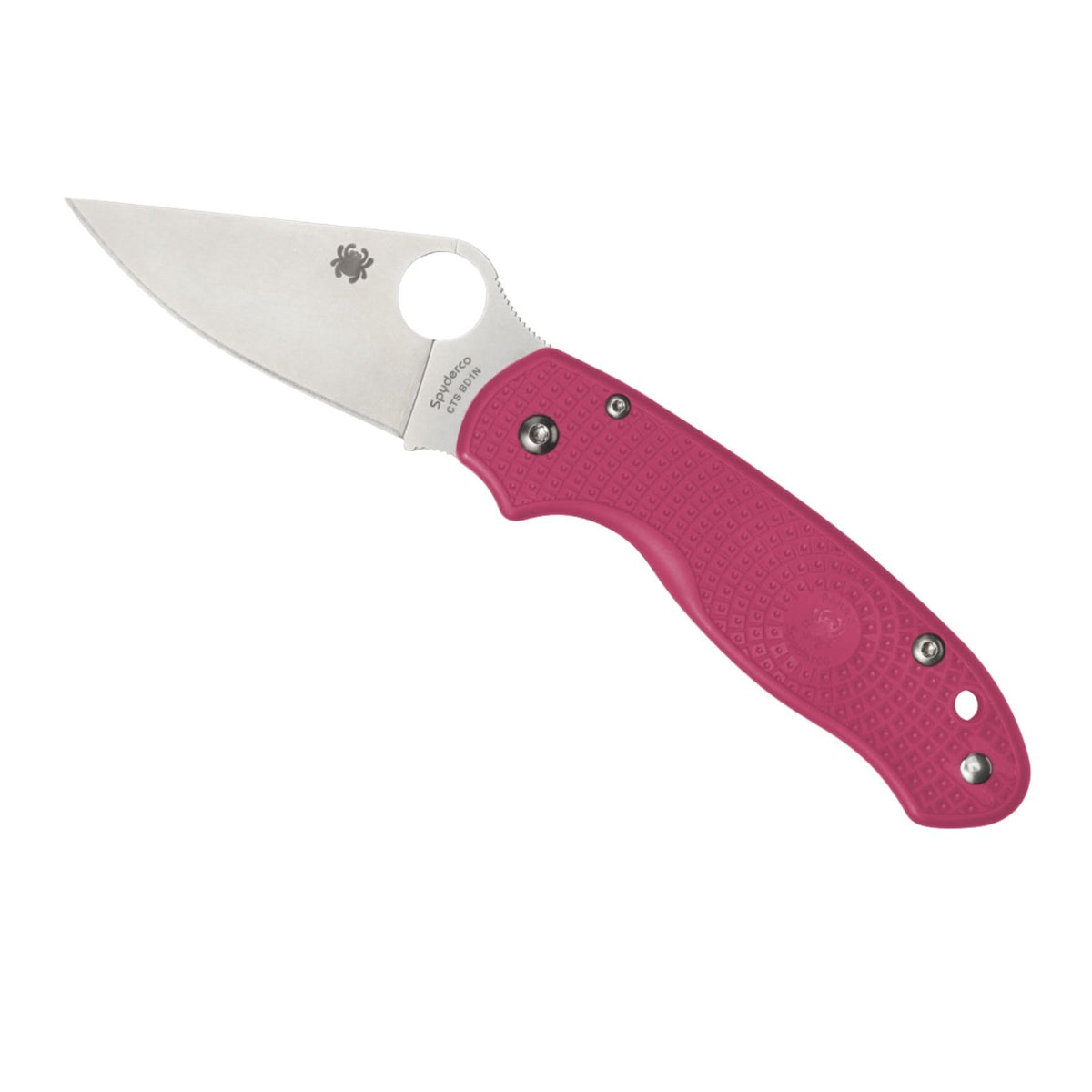 Spyderco Para 3 Lightweight pink FRN handle knife side view