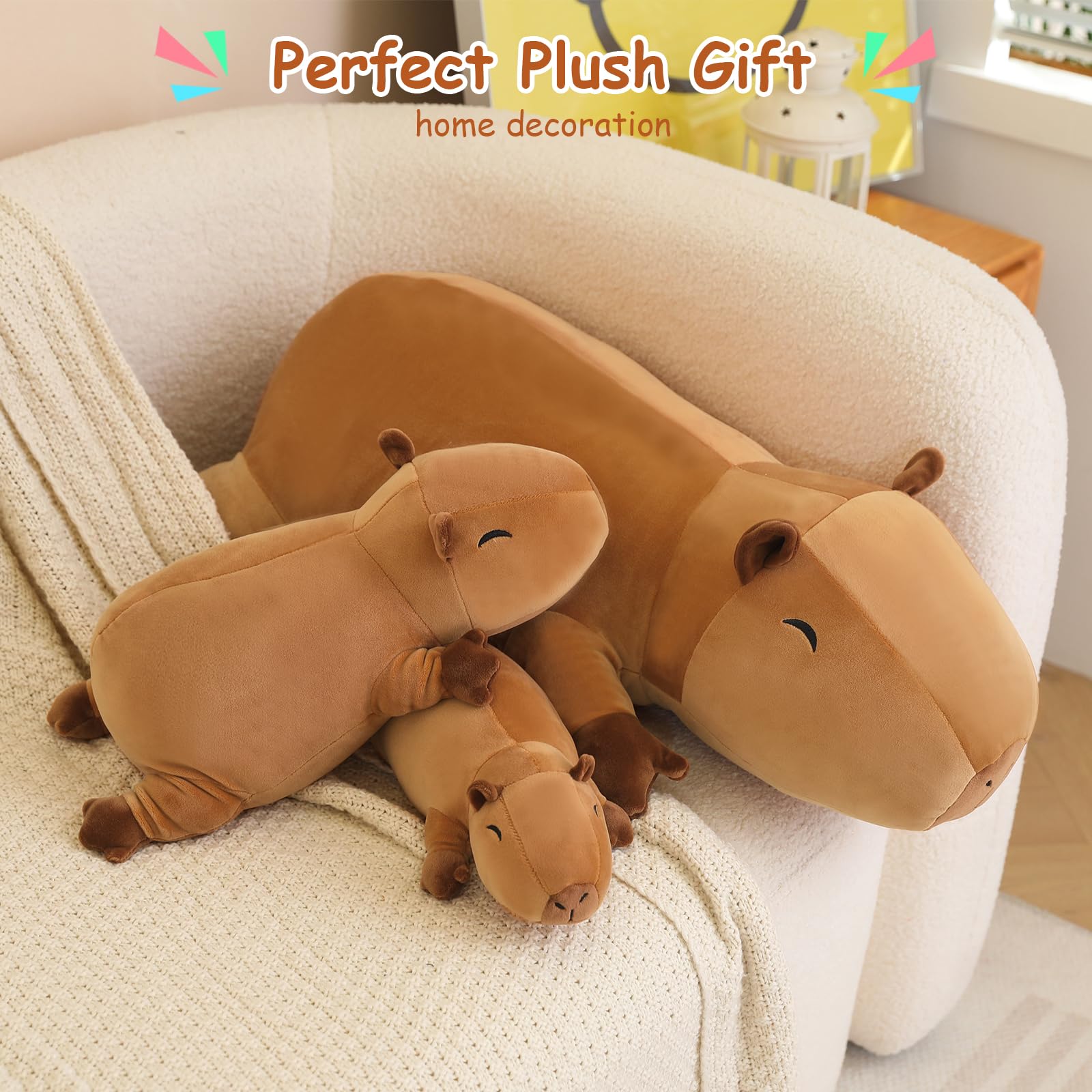 SQEQE weighted capybara plush 35 cm size