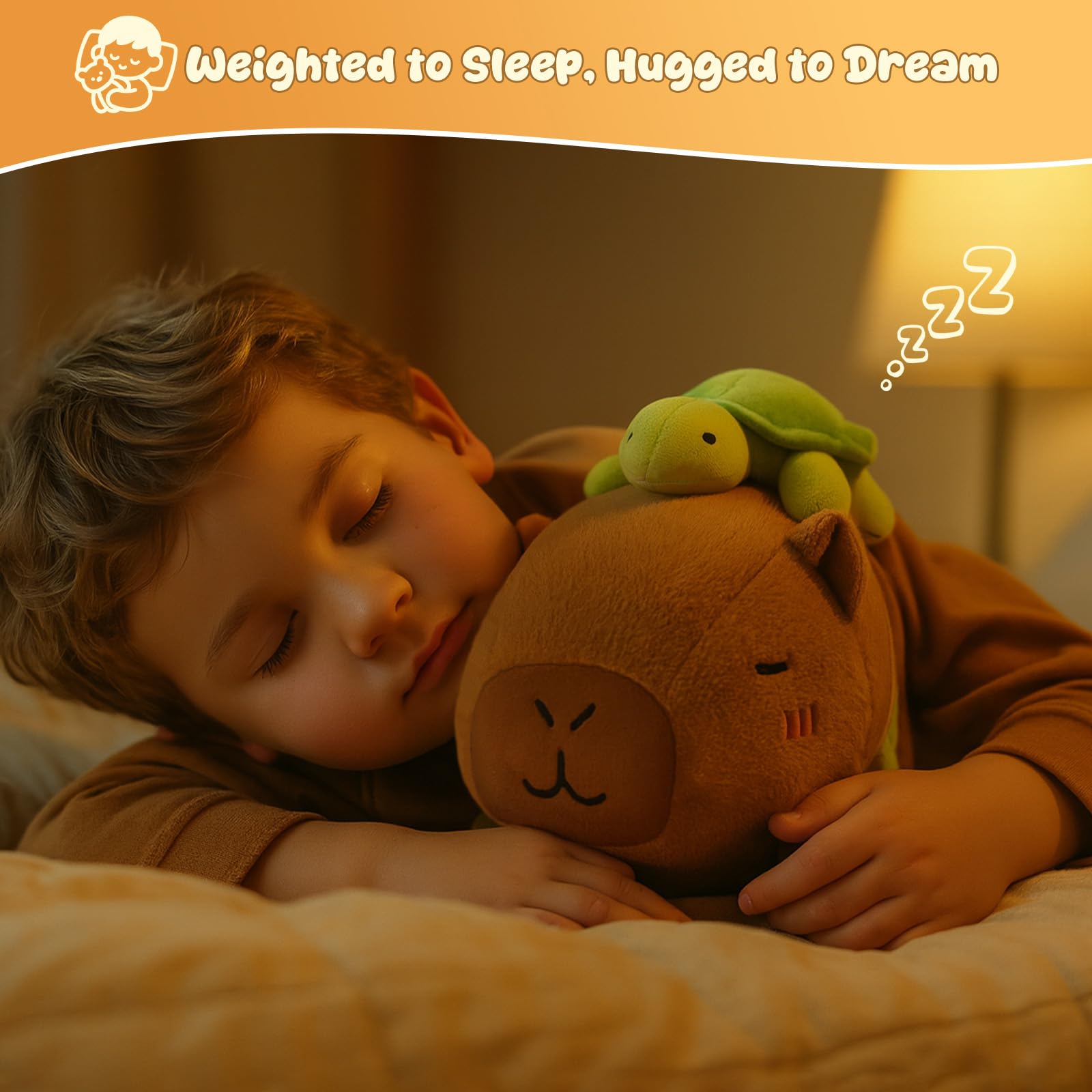 Gift-ready capybara plush with turtle backpack