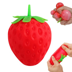 Squeezable fruit ball realistic strawberry model product photo