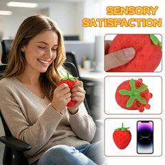 Slow rise strawberry squishy fidget toy for adults