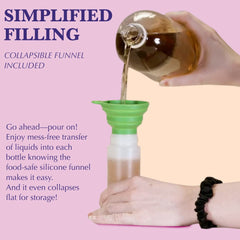 Eight peel-and-stick labels included for organization