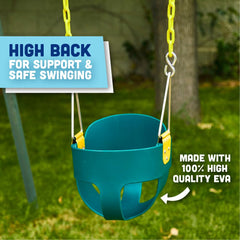Full bucket toddler swing seat designed for safety and learning product image 3