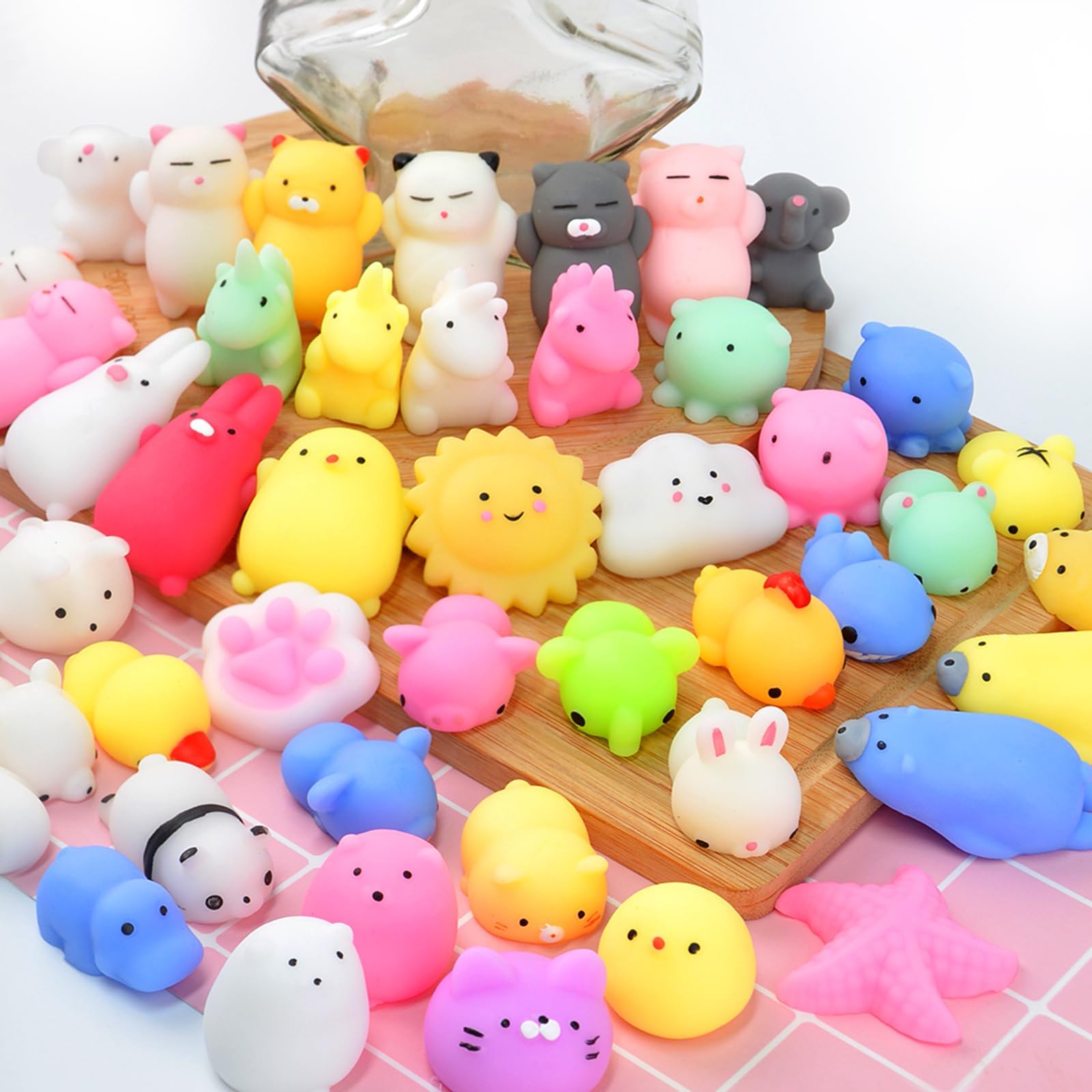 Assorted squishies 40pcs mochi in individual bags