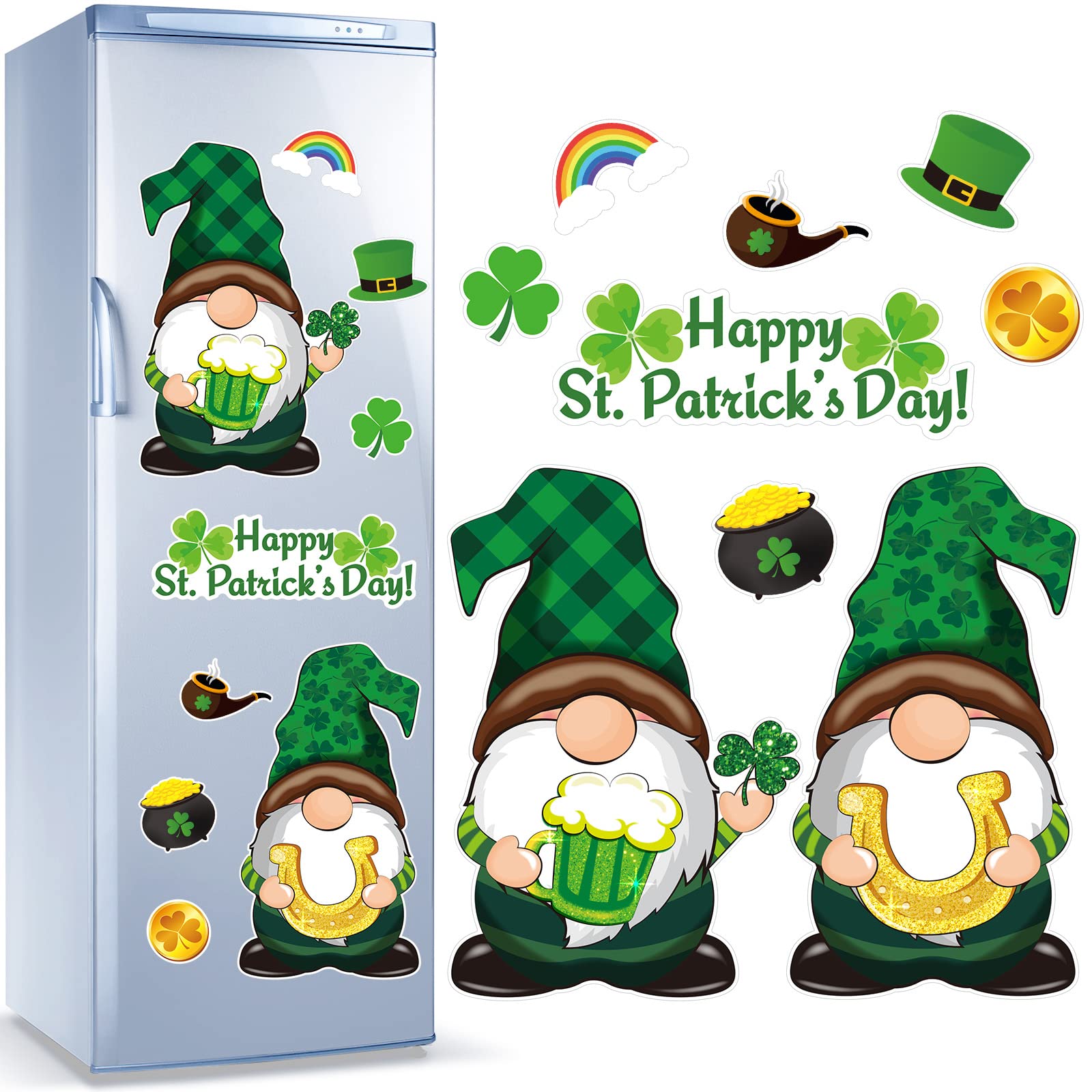 Sratte gnome beer mug shamrock magnets 11 inch