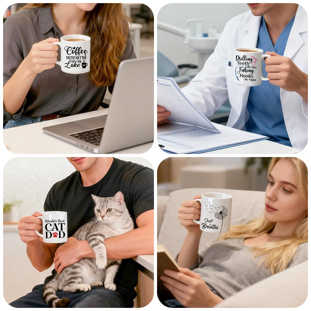 SRWNFOS Starry Night Cat Mug side angle view