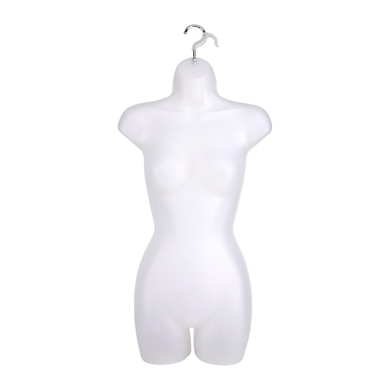 SSWBasics frosted female mannequin torso with hook