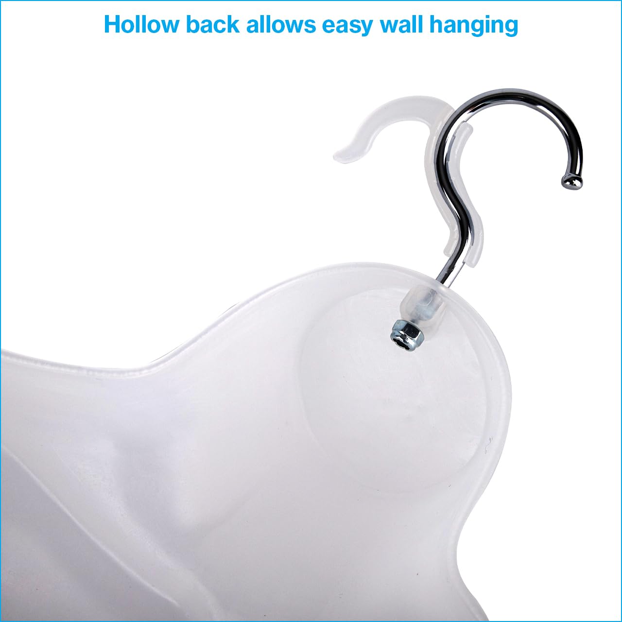 Flat open back frosted mannequin torso