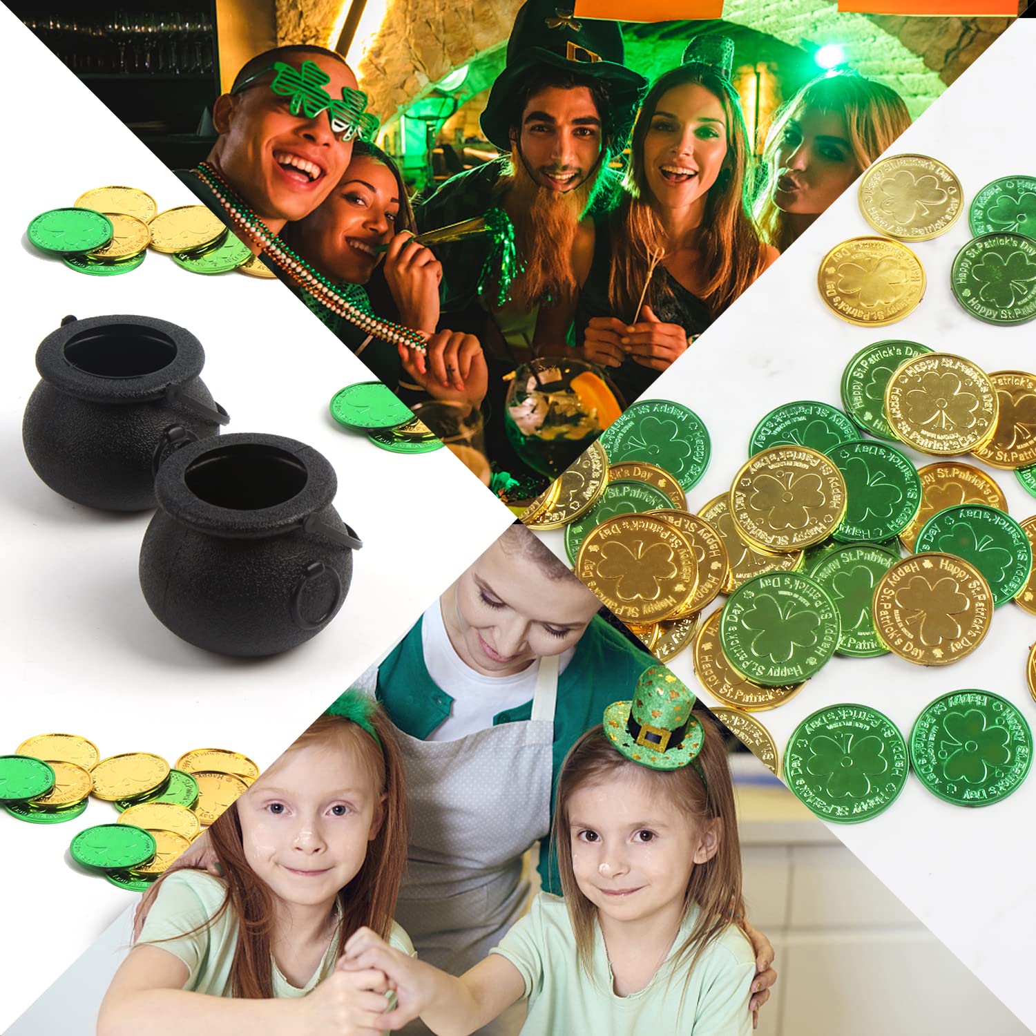 cauldrons filled with candies and small toys as props