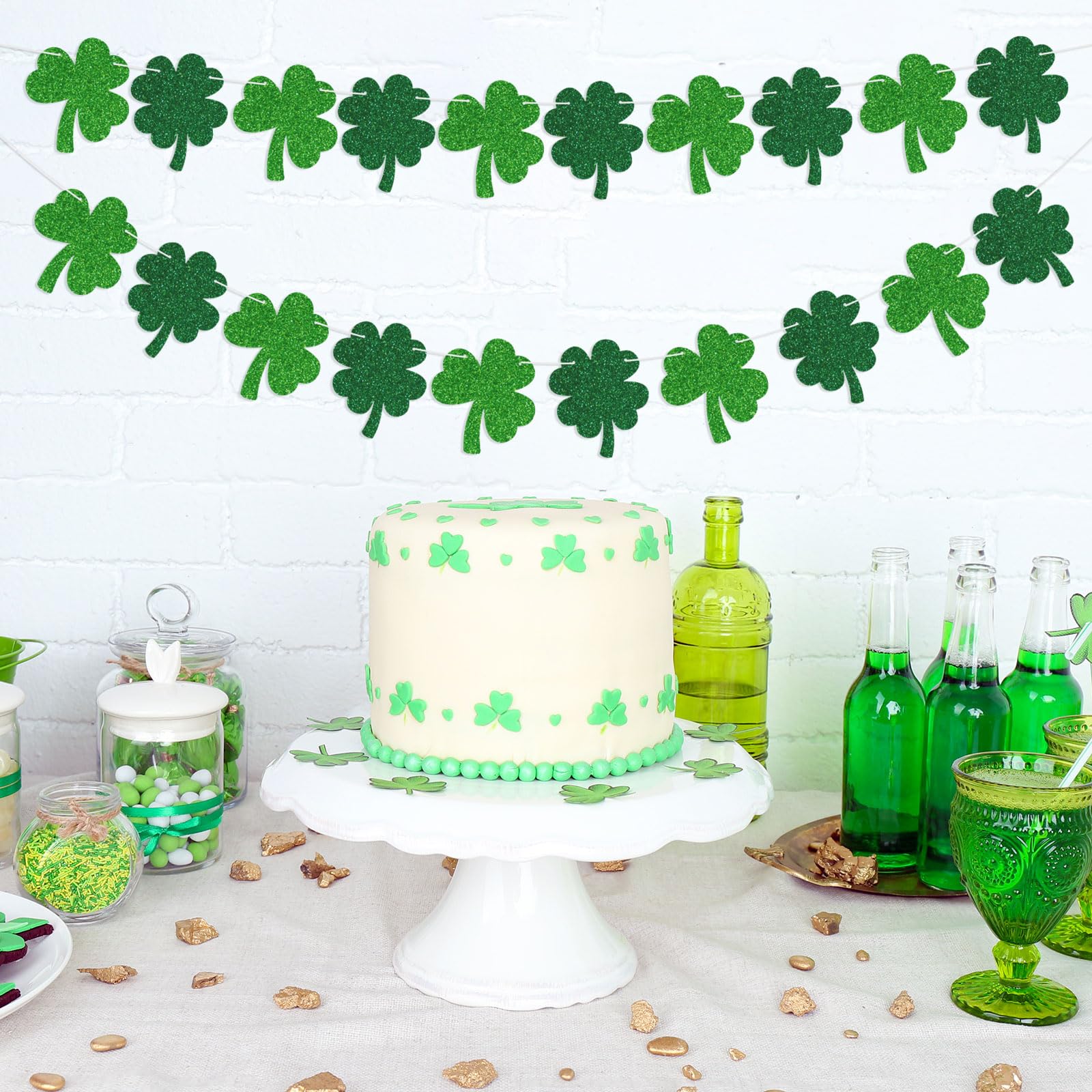 Shamrock inspired garland for Irish celebration