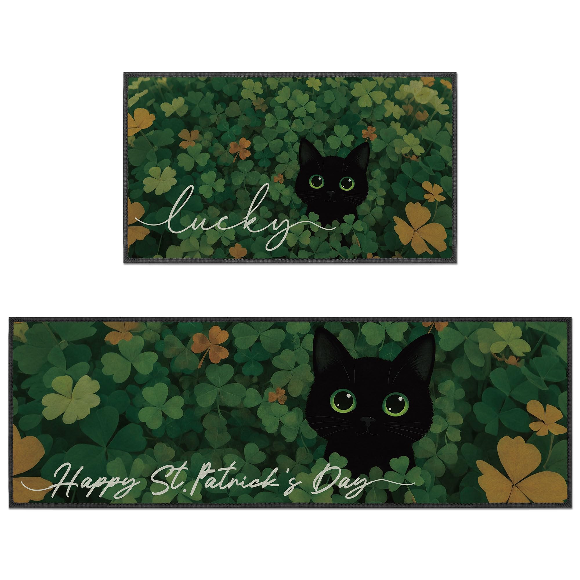 St Patricks Day Kitchen Rug Set 2 Pcs mat and runner