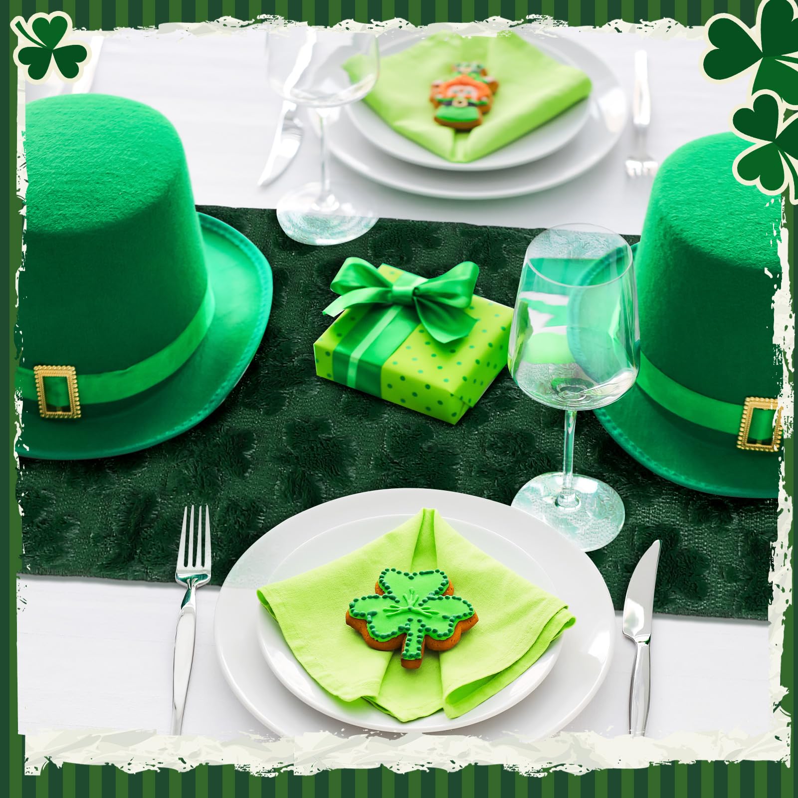 13x70 inch St Patrick's Day table runner on dining table