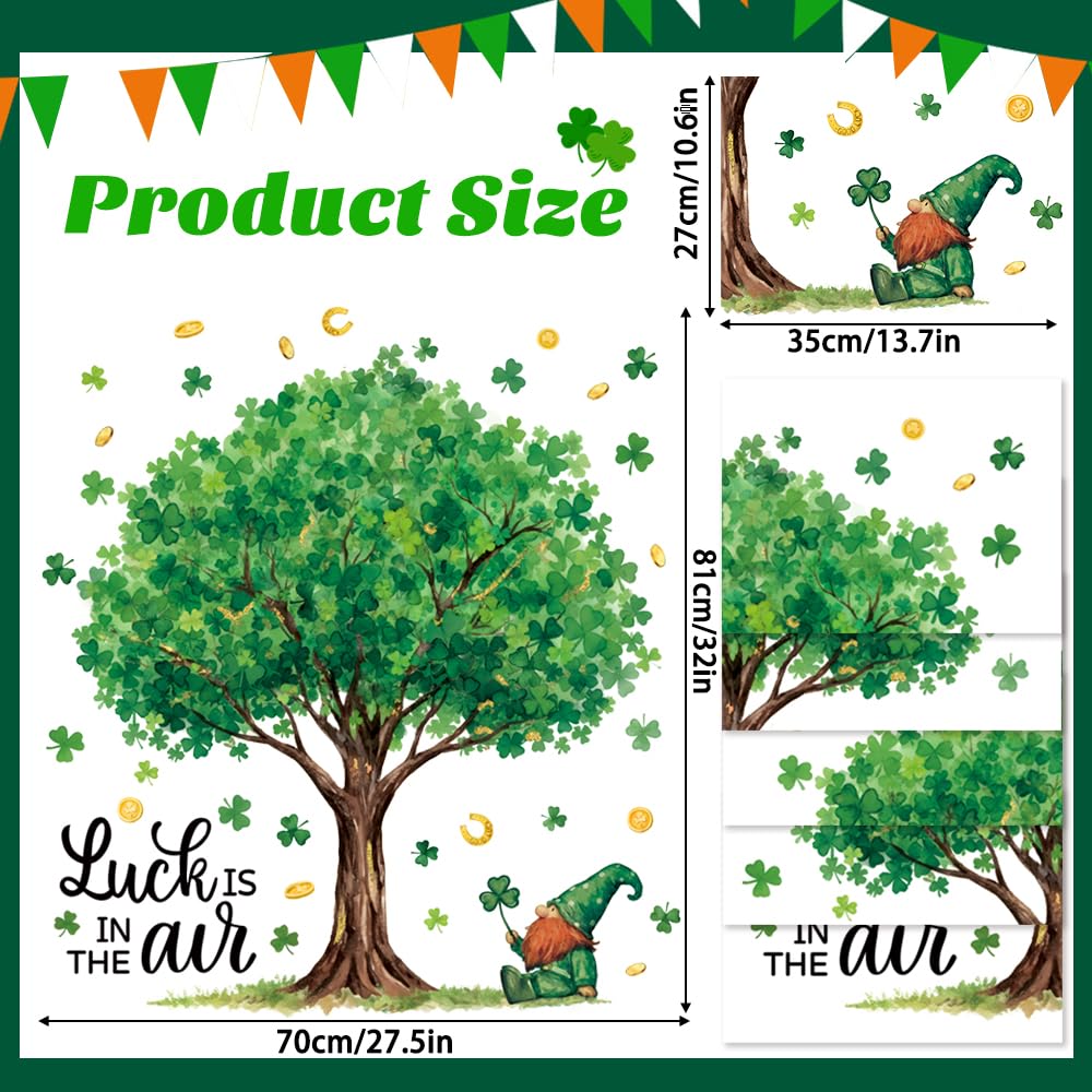 St. Patrick's Day shamrock tree cling for home and classroom