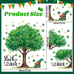 St. Patrick's Day shamrock tree cling for home and classroom