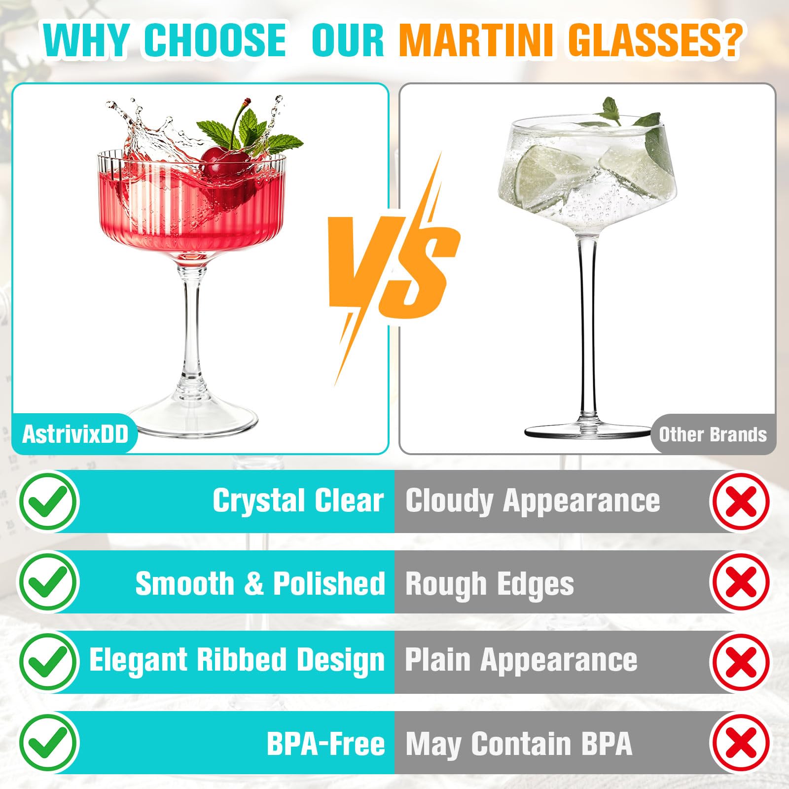 Disposable martini glasses 10oz plastic partyware