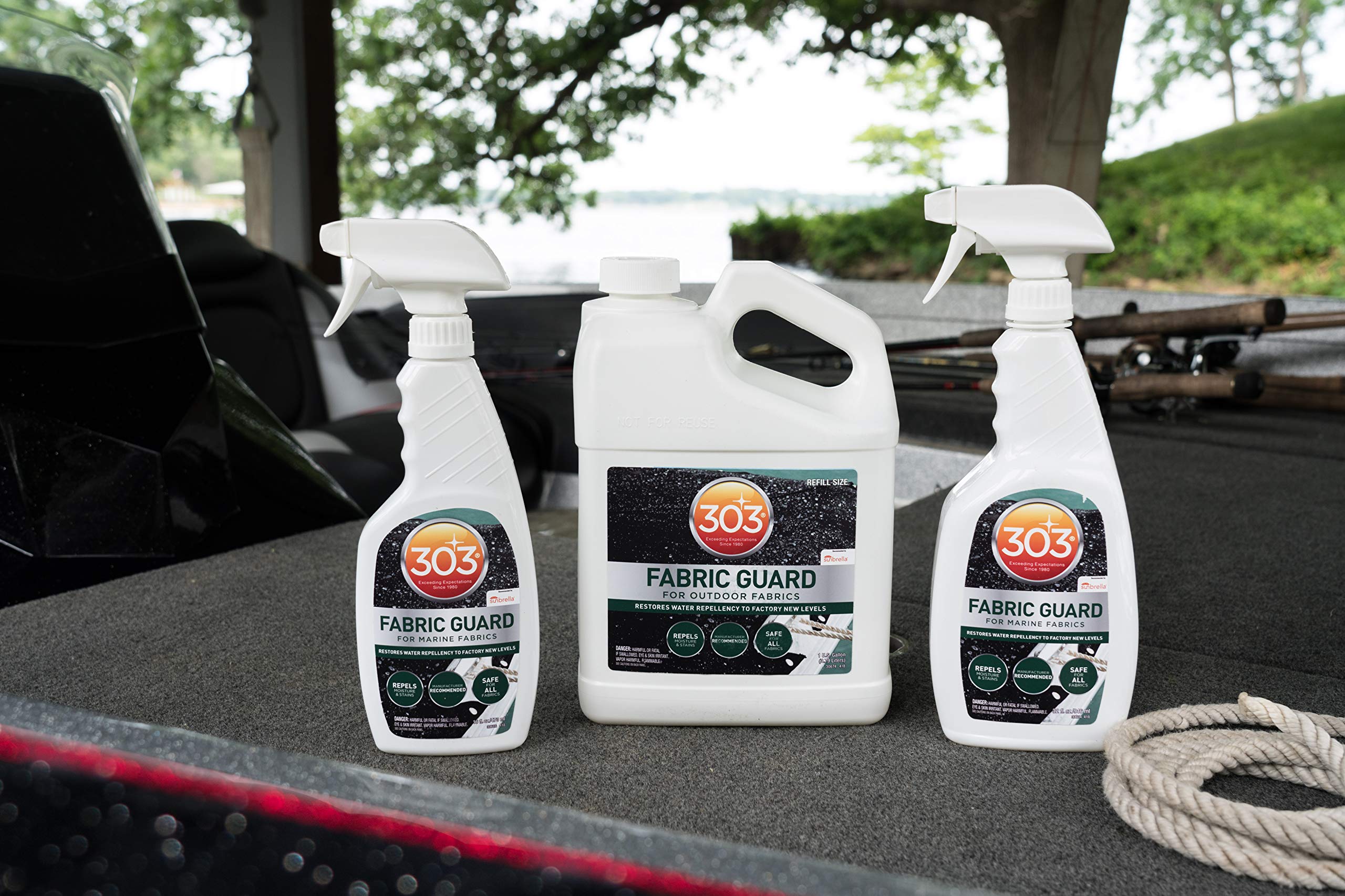 1 gallon bottle of 303 Marine Fabric Guard for outdoor fabrics