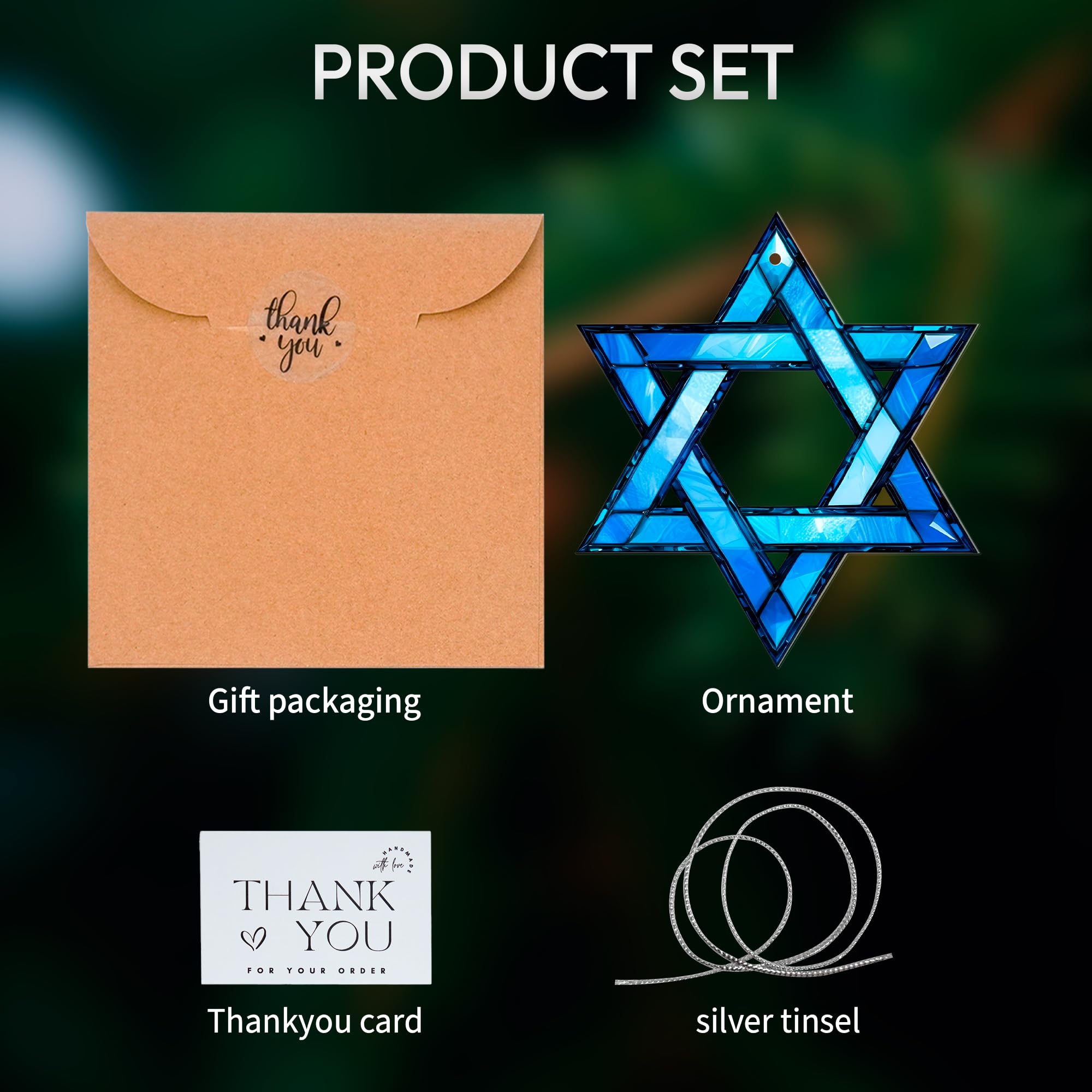 Gift-ready Hanukkah ornament for Jewish families