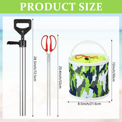 Stainless Steel Shrimp Extractor with anti-slip D-handle and suction bottom plug