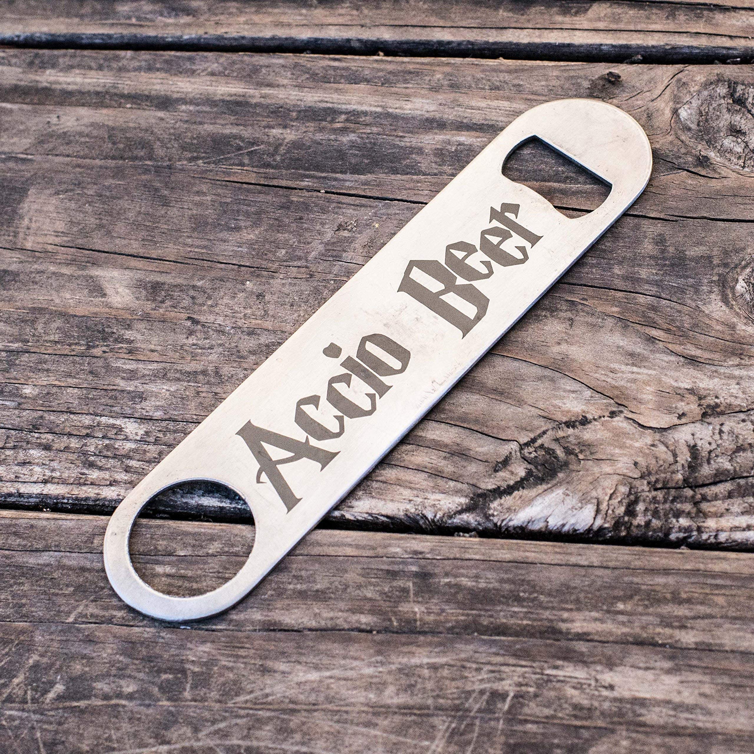 Slim compact heavy duty flat bottle opener