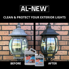 Fiberglass surface treated by AL-NEW Aluminum Restoration Cleaning Solution