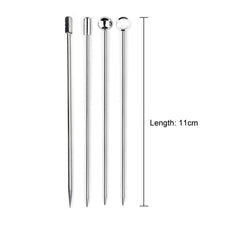 Silver tone stainless steel appetizer picks