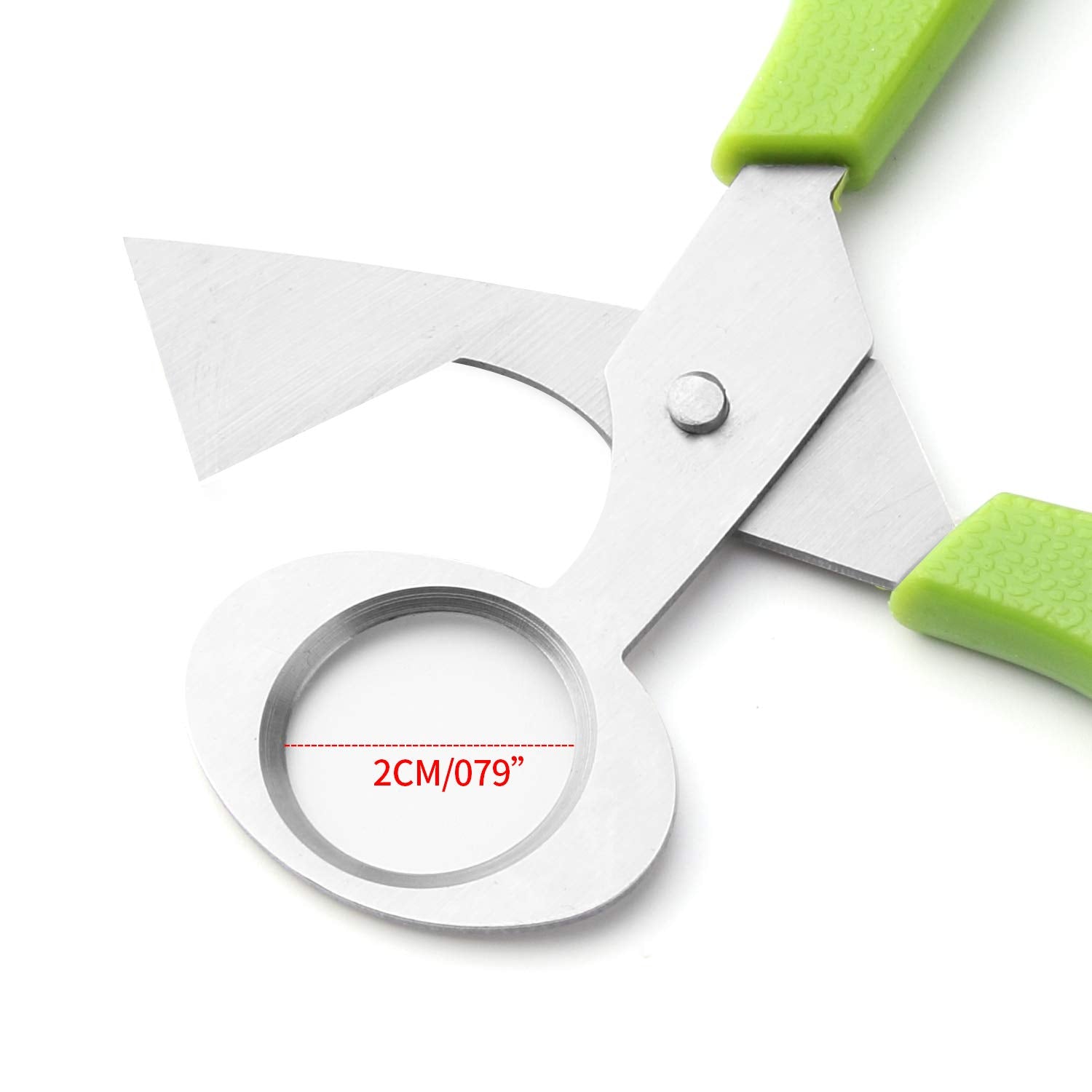 Green kitchen egg shears tool for quail eggs