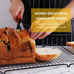 HTBMALL bread knife for homemade bread and bagels
