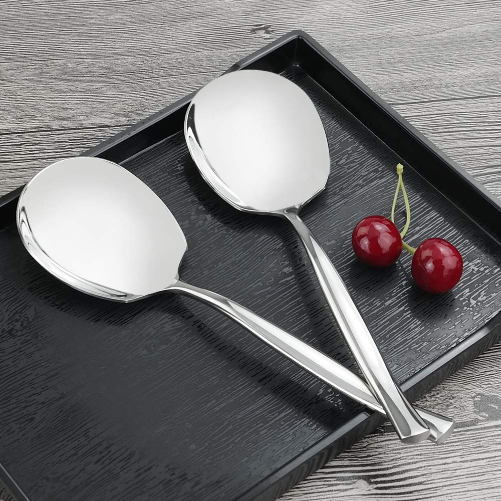 Idomy stainless steel buffet spoons pack of eight