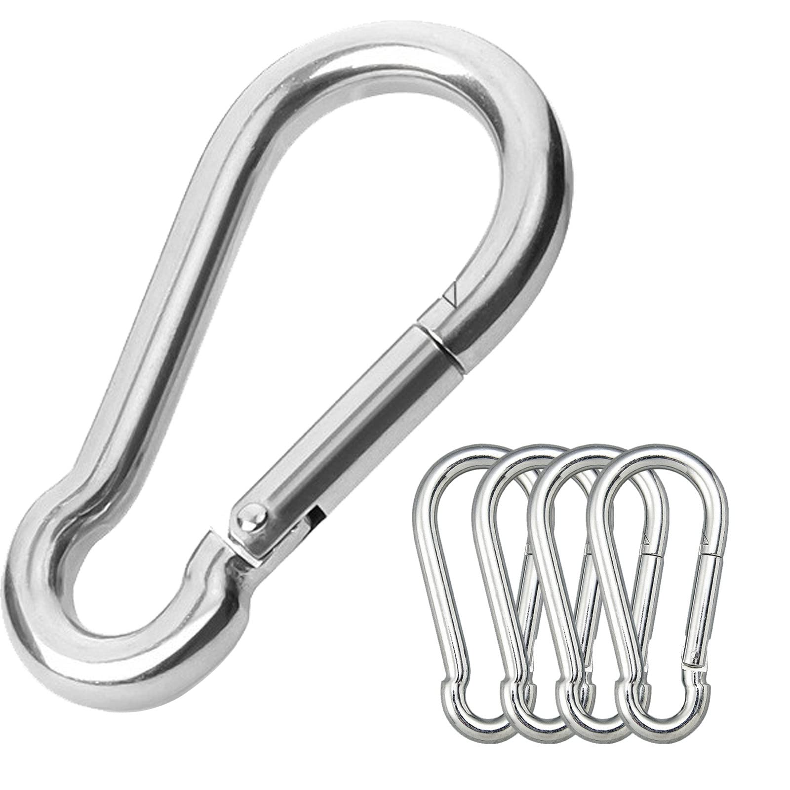 Stainless steel carabiner clip 3.15 inch 600 lb WLL