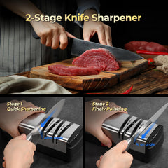 Sharpening stainless steel and ceramic knives with Narcissus S867