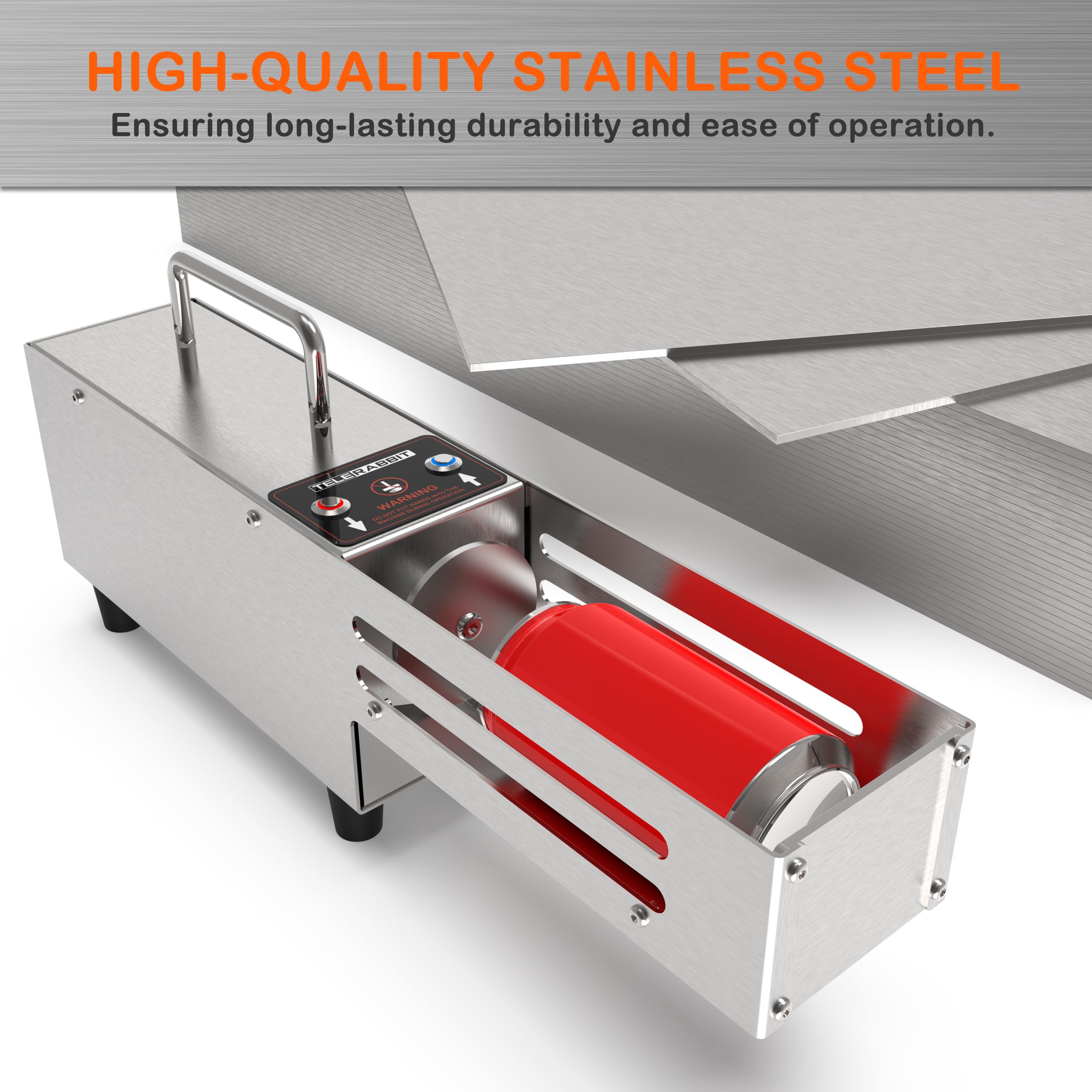 Stainless steel construction can crusher for durability