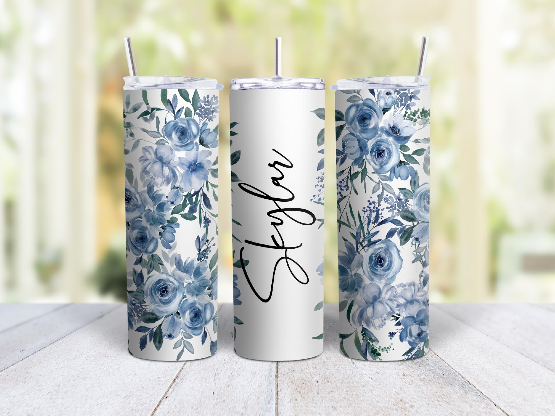 Stainless steel double wall insulated tumbler 20oz with lid and straw