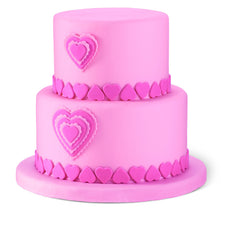Fondant cutters Hearts Silver nesting set Wilton image