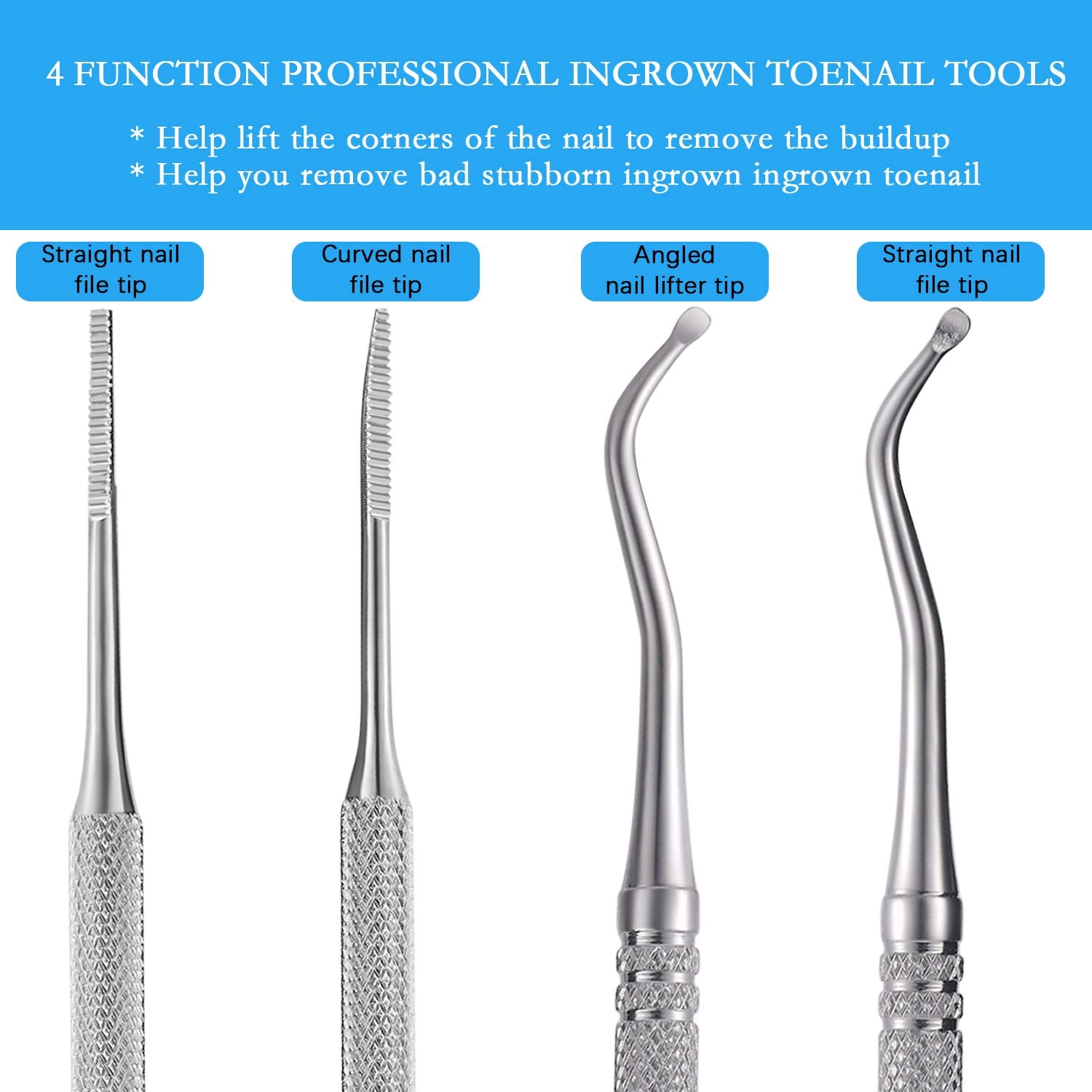 Double curved ends lifter used for left and right toes