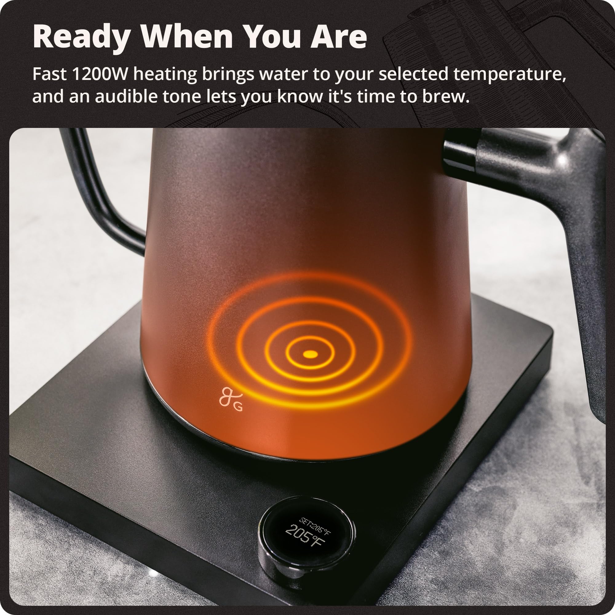 0.8 liter max fill line on kettle body